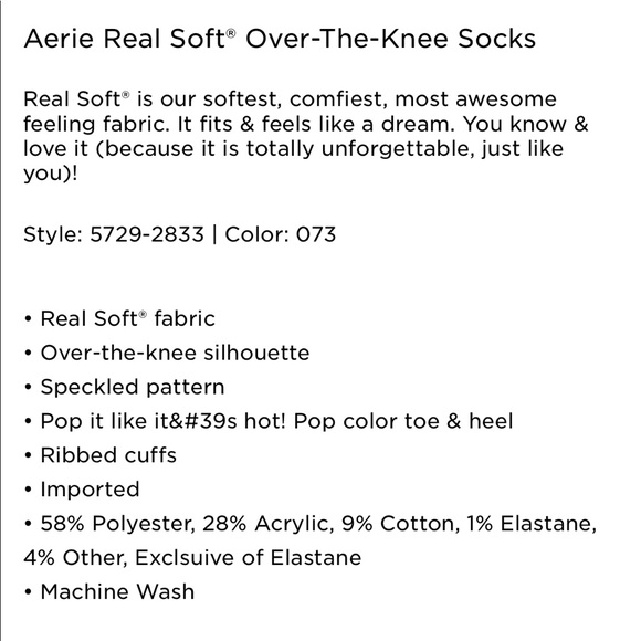 New Aerie Real Soft Over The Knee Socks - Varsity Stripe - Picture 2 of 3